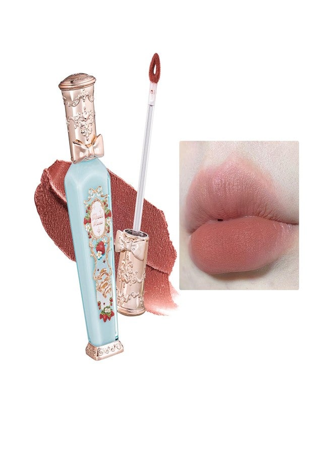 Flower Knows Strawberry Rococo Cloud Lip Cream,Long Lasting Warm Brown Nude Matte Lipstick,Hydrating Lip Stain,Transfer& Smudge Proof Velvet Liquid Lipstick for Girls&Women,0.12 Fl Oz(S03 Caffe Mocha) - Image 1